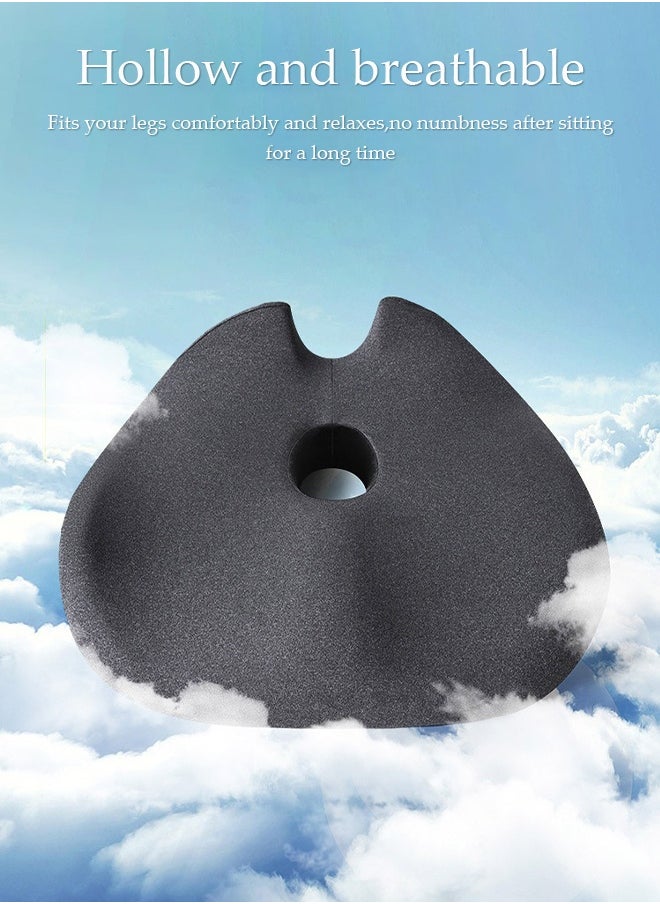 Seat Cushion，Memory Foam Non Slip Chair Cushion，Multi Functional Waist Protection Cushion,Comfortable and Breathable，Removable and Washable，Suitable for Pregnancy, Hemorrhoids, Postpartum, Sciatica，Driving,Work and Home Using,42*42*12CM
