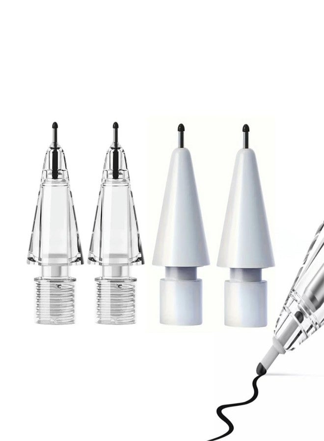لاف مي رؤوس بديلة لقلم Apple Pencil Pro، رؤوس قلم Pro متوافقة مع Apple الجيل الثاني والأول USB-C، قلم Logitech Crayon الرقمي، رؤوس أقلام إبرية مع حافظة، iPad Pro صامت - Image 1