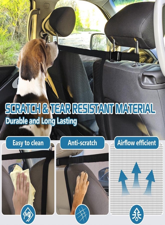 PLALEI Dog Car Barrier Net,Adjustable Mesh Fence with Ropes & Hooks One-Piece Design Universal for Cars, SUVs, Pickups, Trucks and Vans (21x21 Inches) - Image 4