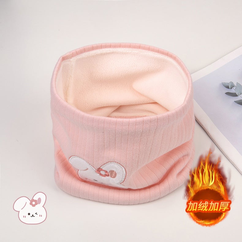Children'S Neck Warmer Fleece-Lined Warm A-Class Scarf Thickened Windproof Neck Gaiter Multifunctional Hat Neck Protector Cartoon - Image 1