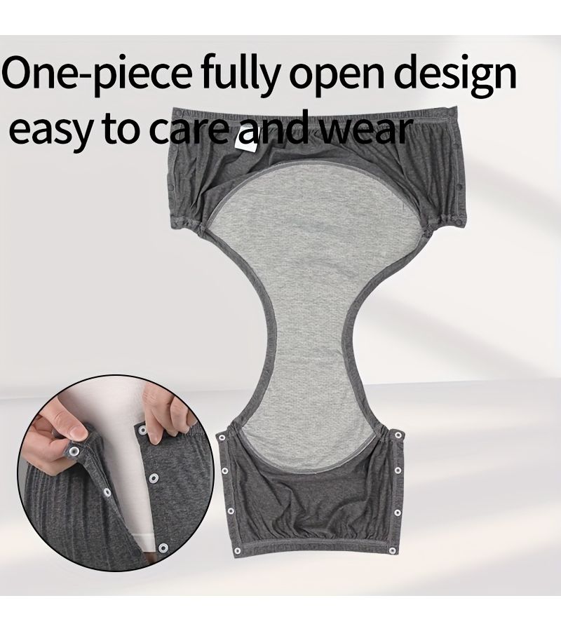 Washable And Reusable Diapers Underwear For Adults Gray 3-Pack Size XXL Side Buckles Easy Open Close Full Open Save Labor Quick Absorption - Image 3