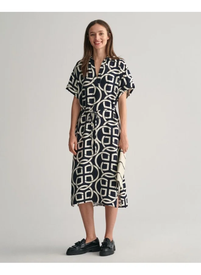 GANT Gant Monogram Print Short Sleeve Caftan