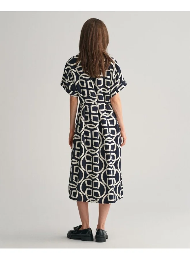 GANT Gant Monogram Print Short Sleeve Caftan