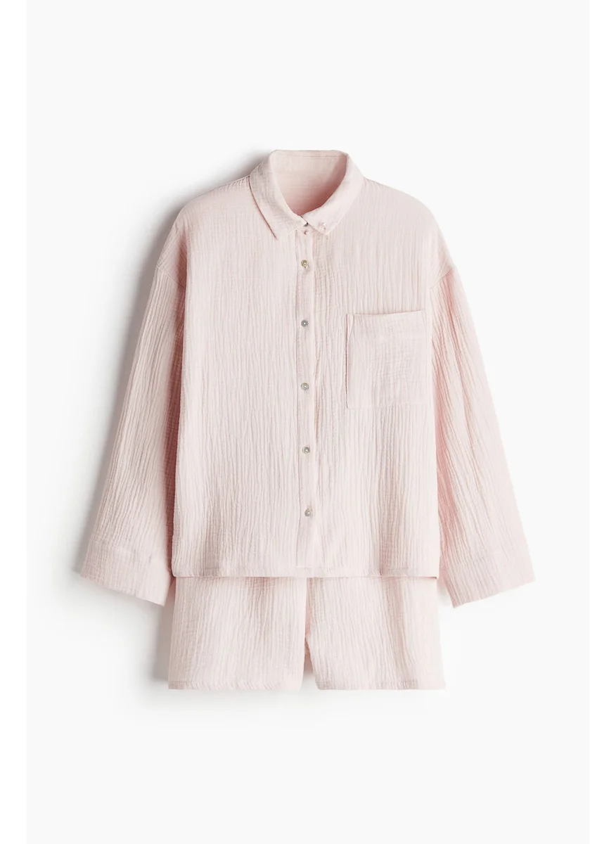 H&M Pyjama Shirt And Shorts