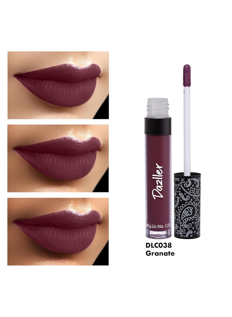 دازلير أحمر شفاه دازلر أول داي، 5 غرام، DLC038-جرانيت، لون مطفي فائق الكثافة، مقاوم للتلطخ، لا يترك أثراً، خفيف الوزن، يدوم حتى 8 ساعات - Image 2