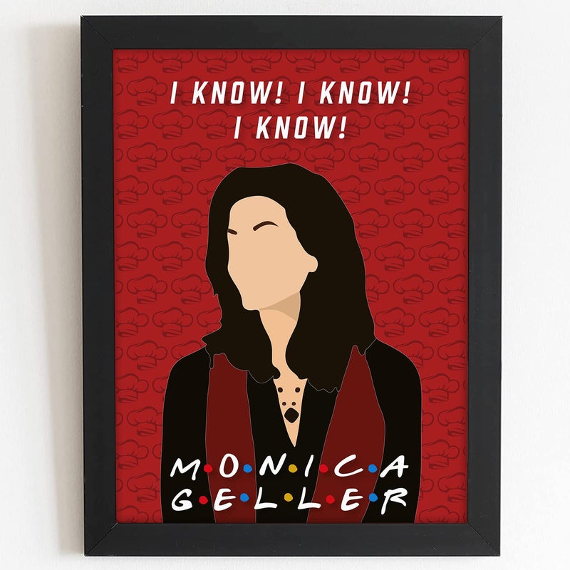 Craftolive FRIENDS Frame Monica Geller Framed Poster for Wall Decor Room Decor Home Decor Gift Framed Poster Wall Frame