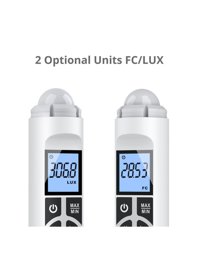 Light Meter, Handheld Photometer, Support Max/Min Modes Meter Range up to 200,000 Lux Luxmeter Digital Brightness Measuremen Instrument with LCD Characters Display  - Image 3