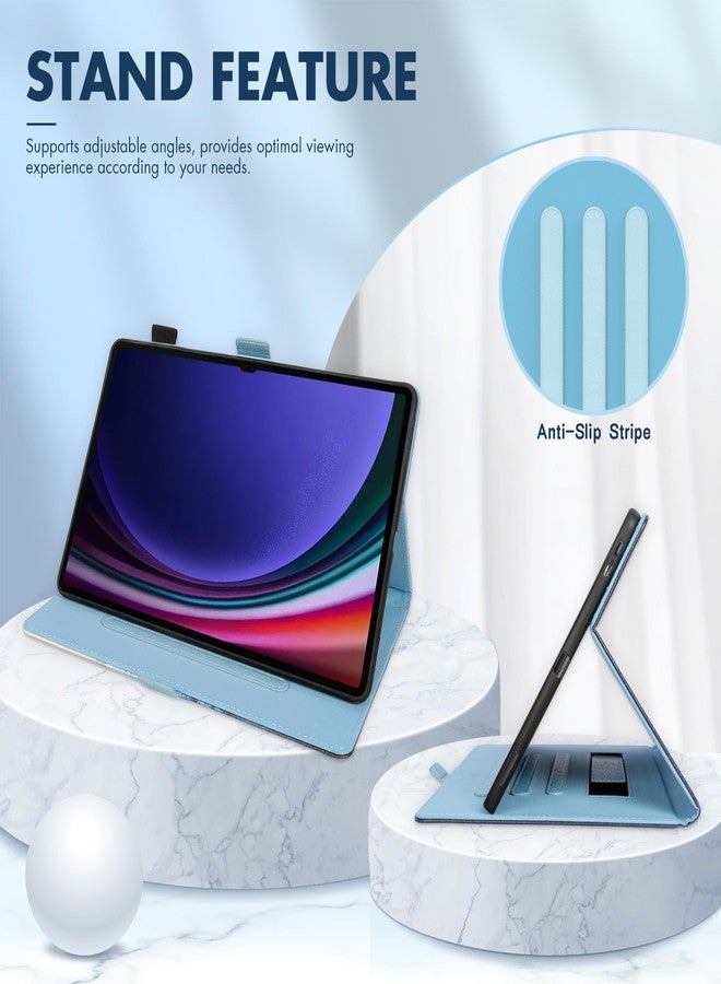 Dteck for Samsung Galaxy Tab S10+ Plus 2024/S9+ Plus 2023/S8 Plus 2022/S7 FE 2021/S7 Plus 2020 Case with S Pen Holder,Shockproof Stand Smart Folio Protective Auto Sleep/Wake Cover,Purple Butterfly - Image 3