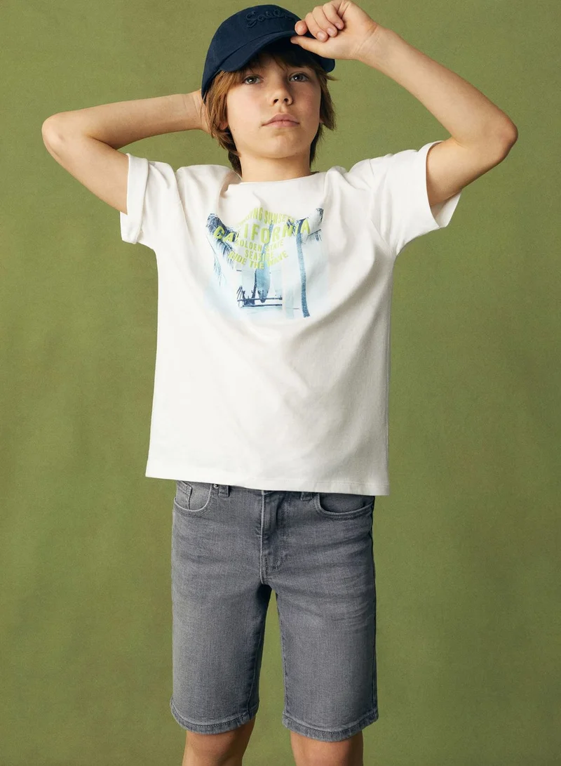 MANGO Kids California Print T-Shirt