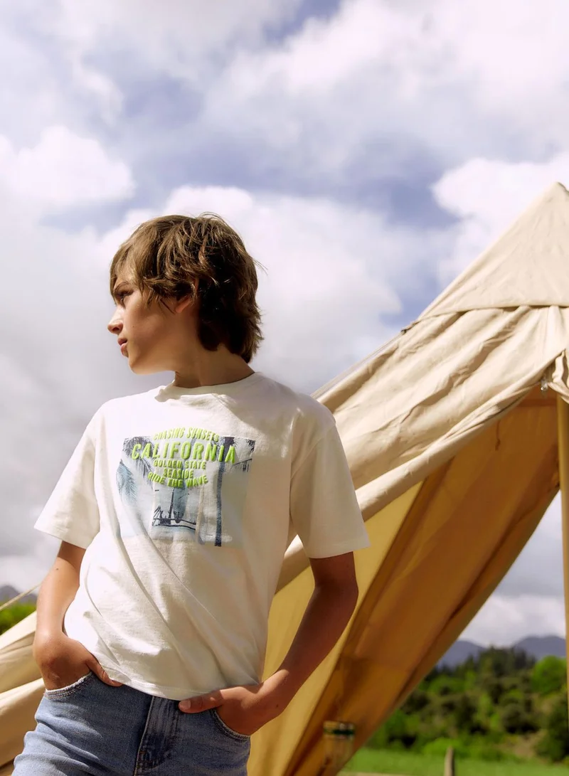 MANGO Kids California Print T-Shirt