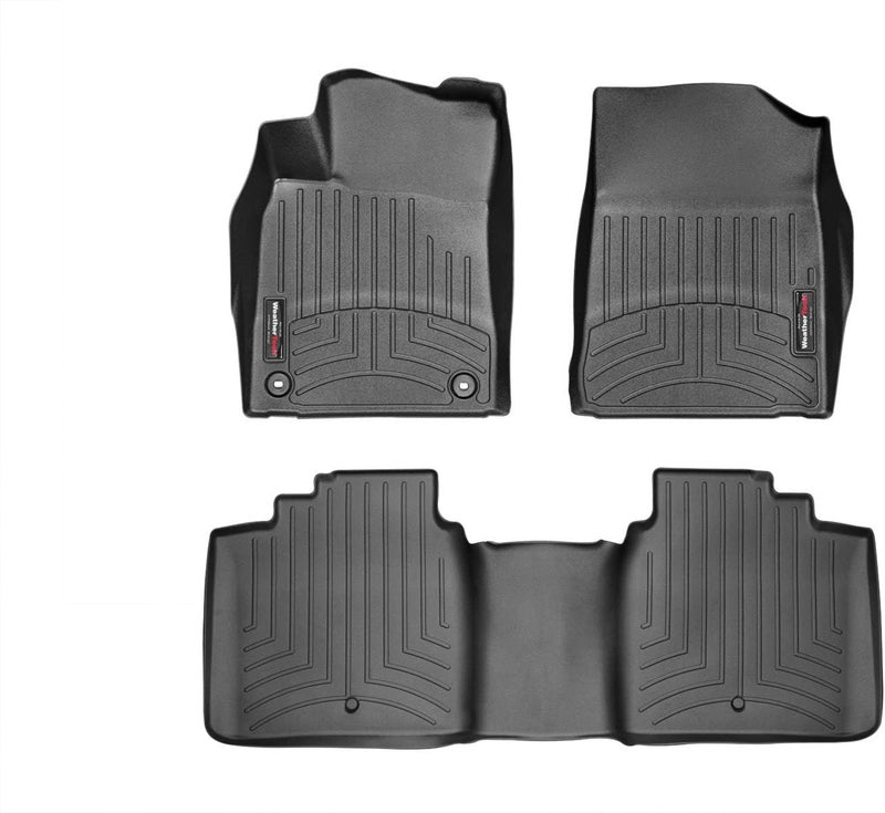 WeatherTech Custom Fit FloorLiner for Toyota Avalon - 1st & 2nd Row (Black) - Image 1