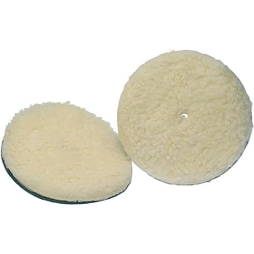 Koblenz Lambswool Pads with Foam Backing Fits Most 6 Home Floor Buffer Machines Two Polishing Pads with Two Plastic Replacement Retainer Clips 4501029 - Image 1