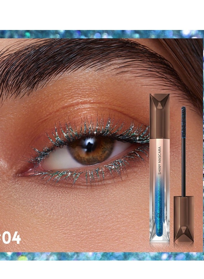 Generic Shattered Diamond Mascara Pearl Fine Shine Holding Makeup Without Dyeing European and American Blue Sparkling Mascara  - Image 1