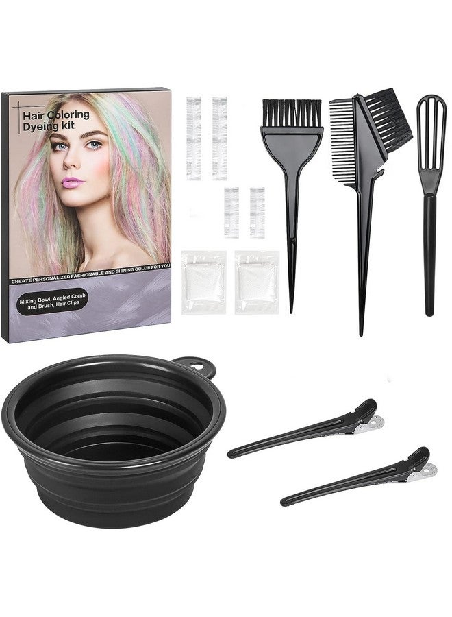 ROOHUA ROOHUA Hair Coloring Kit - 12 Pcs Dye Kit with Brush, Bowl, Agitator, Clips, Gloves, Shower Caps & Ear Muffs - Image 1