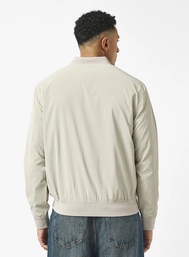 BRAVE SOUL Harrington Zip Through Bomber Jacket