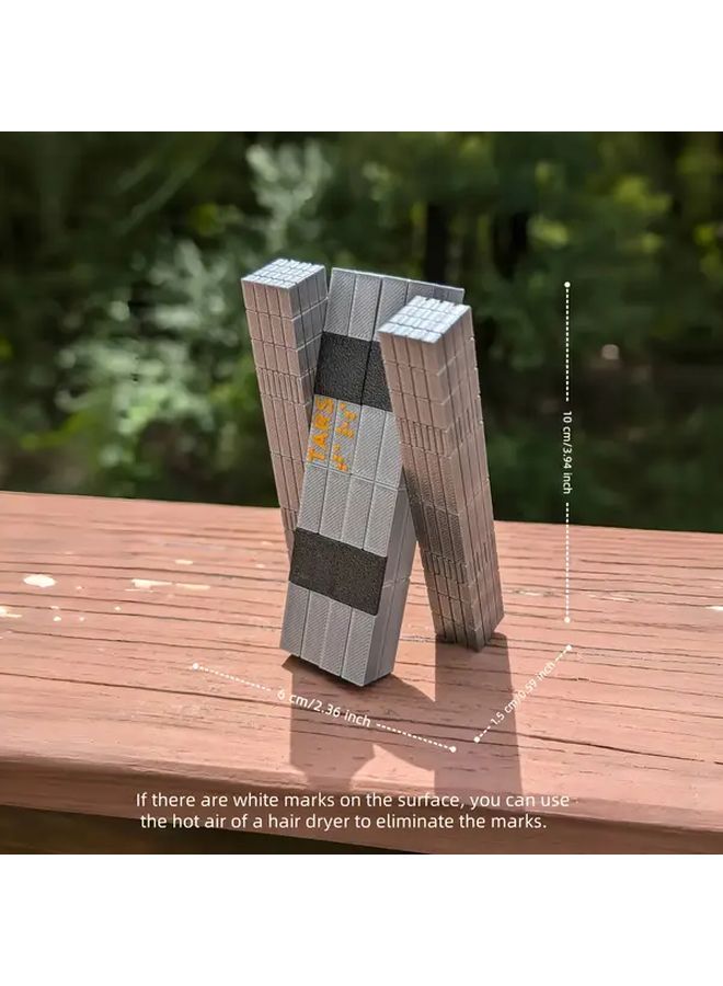Silver TARS Robot Collectible Model Glowing Orange Eyes Durable Plastic Indoor Outdoor Display - Image 3