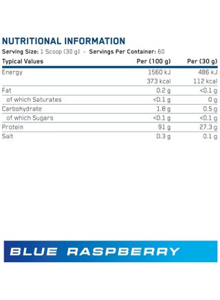 Beef XP Clear Protein Isolate Blue Raspberry 1.8 Kg - view 2