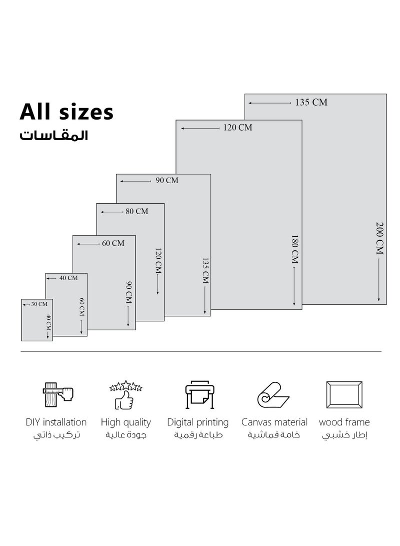 مودكلاس لوحة جدارية كانفس بتصميم وردي - Image 3