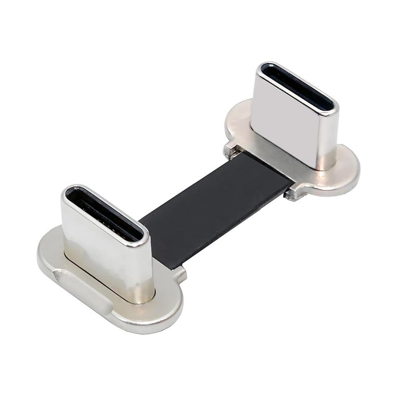 كابل بيانات USB2.0 قصير من xiwai بطول 2 سم، محمول، مسطح فائق النحافة، USB-C من نوع C إلى USB-C، موصل بزاوية بقدرة 65 واط شحن سريع للهاتف والتابلت والكمبيوتر المحمول - Image 1