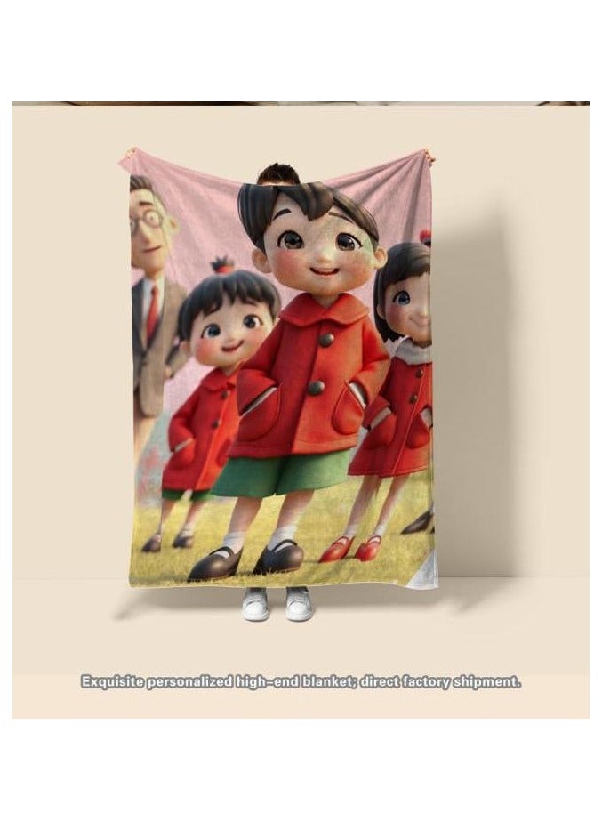 general Children's or student cartoon flannel thin blanket (warm and comfortable, suitable for sleep, games) 100cm*150cm - 638 - Image 1