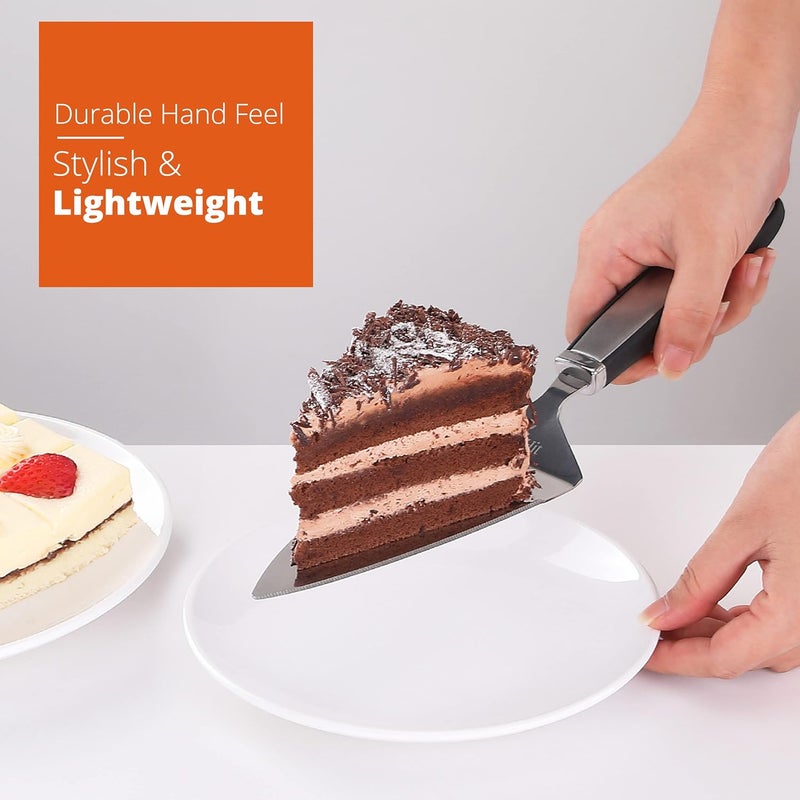 RED-HIT Cake Cutter and Pie Server, Stainless Steel Angled Spatula with Serrated Blade, Professional Wide Cake Cutter Slicer for Baking, Perfect for Cakes, Desserts and Brownies - Image 3