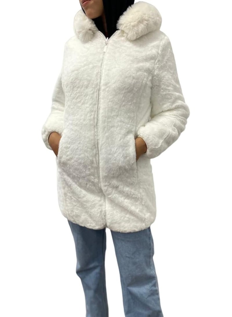 ROBIN Women's White Double Face Jacket - Robin  - Image 2