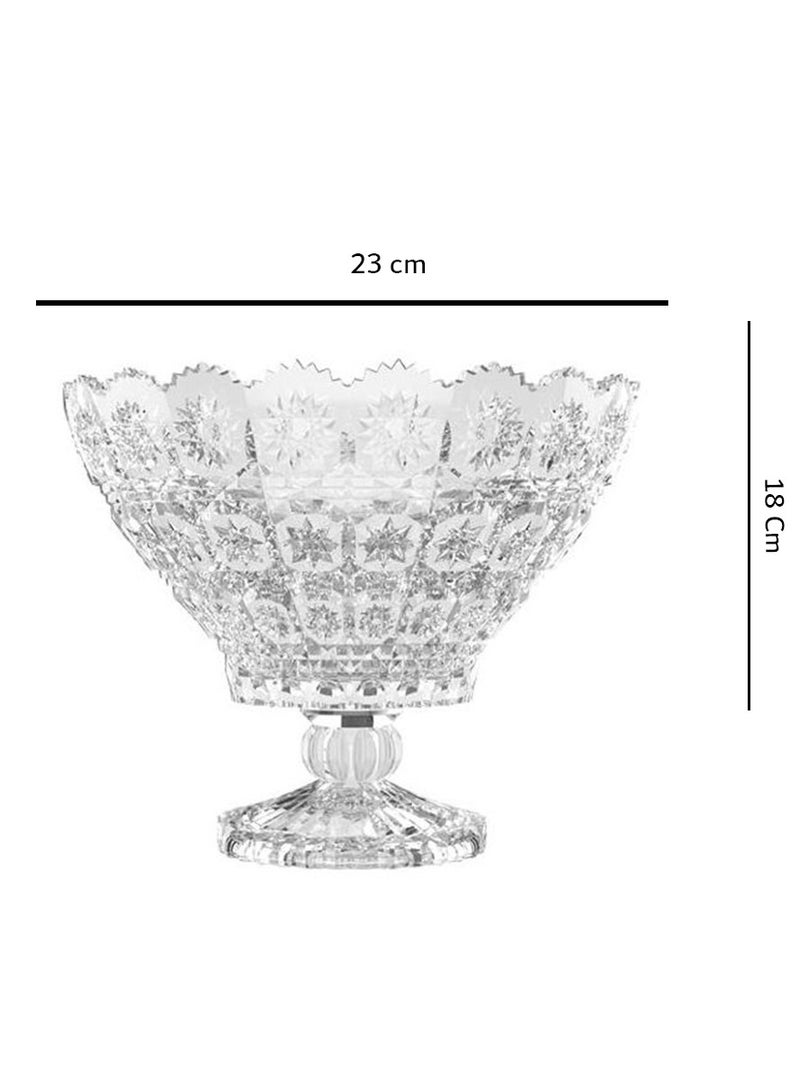 وعاء تقديم، وعاء زجاجي كبير وصغير، أوعية معكرونة، أوعية سلطة كبيرة، للآيس كريم، والفواكه، والحلوى، والوجبات الخفيفة، والحبوب، والمكسرات - أطباق تقديم زجاجية فاخرة - Image 2