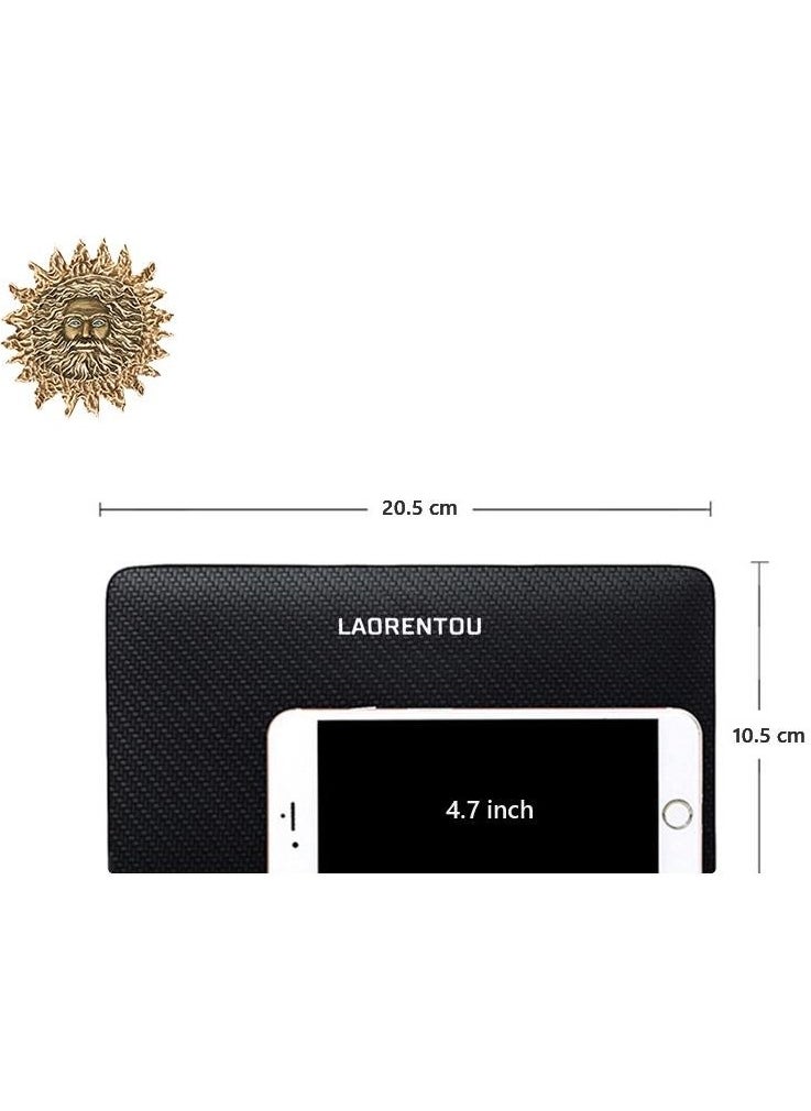 LAORENTOU - Valdone Zippered Genuine Leather Italian Made Toscana Patterned Long Men's Wallet - Card Holder - Image 1