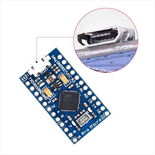 DEVMO 2PCS Pro Micro ATmega32U4 5V 16MHz Micro-USB Development Module Board with 2 Row pin Header Compatible ard-uino Leonardo Replace ATmega328 Pro Mini - Image 4