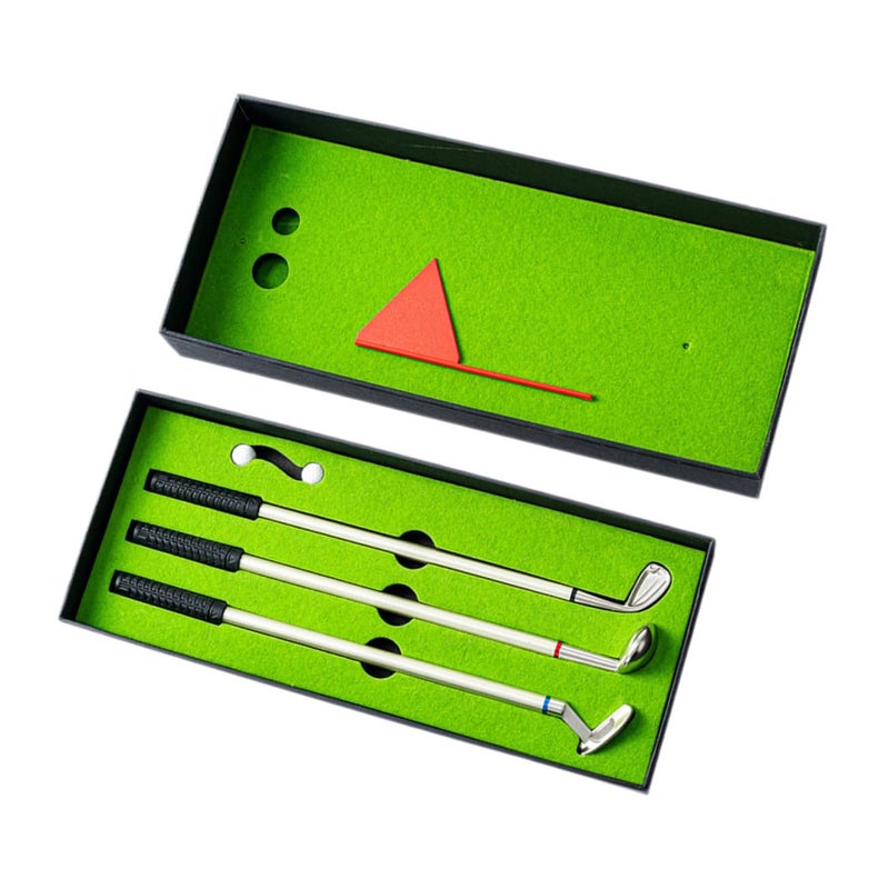 Miniature Golf Ballpoint Pen Set Desktop Decor Creative Fun Gift 4 Pens - Image 2