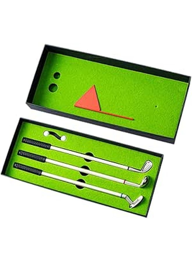 Miniature Golf Ballpoint Pen Set Desktop Decor Creative Fun Gift 4 Pens - Image 1