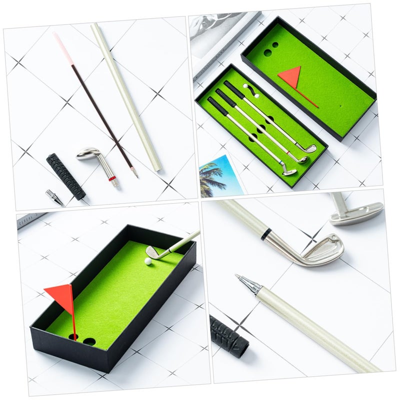 Miniature Golf Ballpoint Pen Set Desktop Decor Creative Fun Gift 4 Pens - Image 4