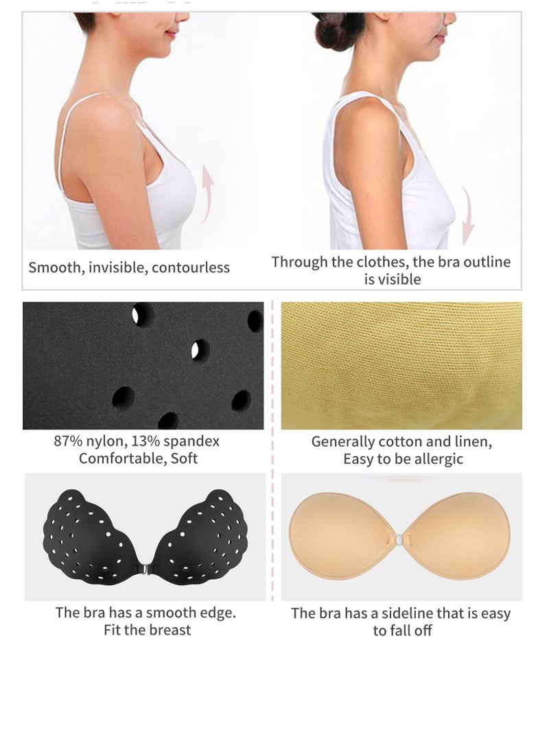 SYOSI - Sticky Bra Breathable Strapless Bra Adhesive Push Up Backless Bras for Women - Image 1