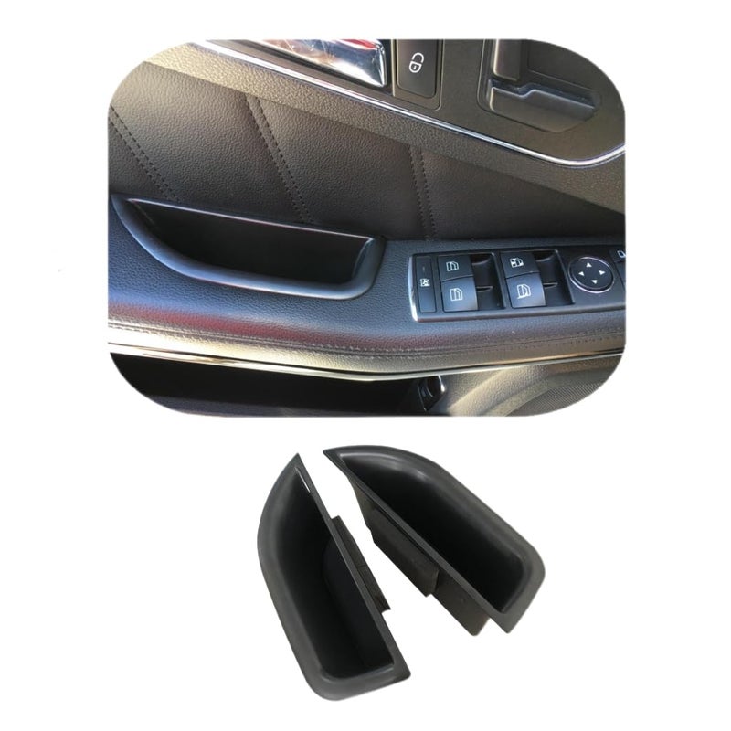 Vesul Black Front Row Door Side Storage Box Handle Armrest Phone Container for Mercedes Benz E-Class E350 E400 E500 E63 AMG W212 2010 2011 2012 2013 2014 2015