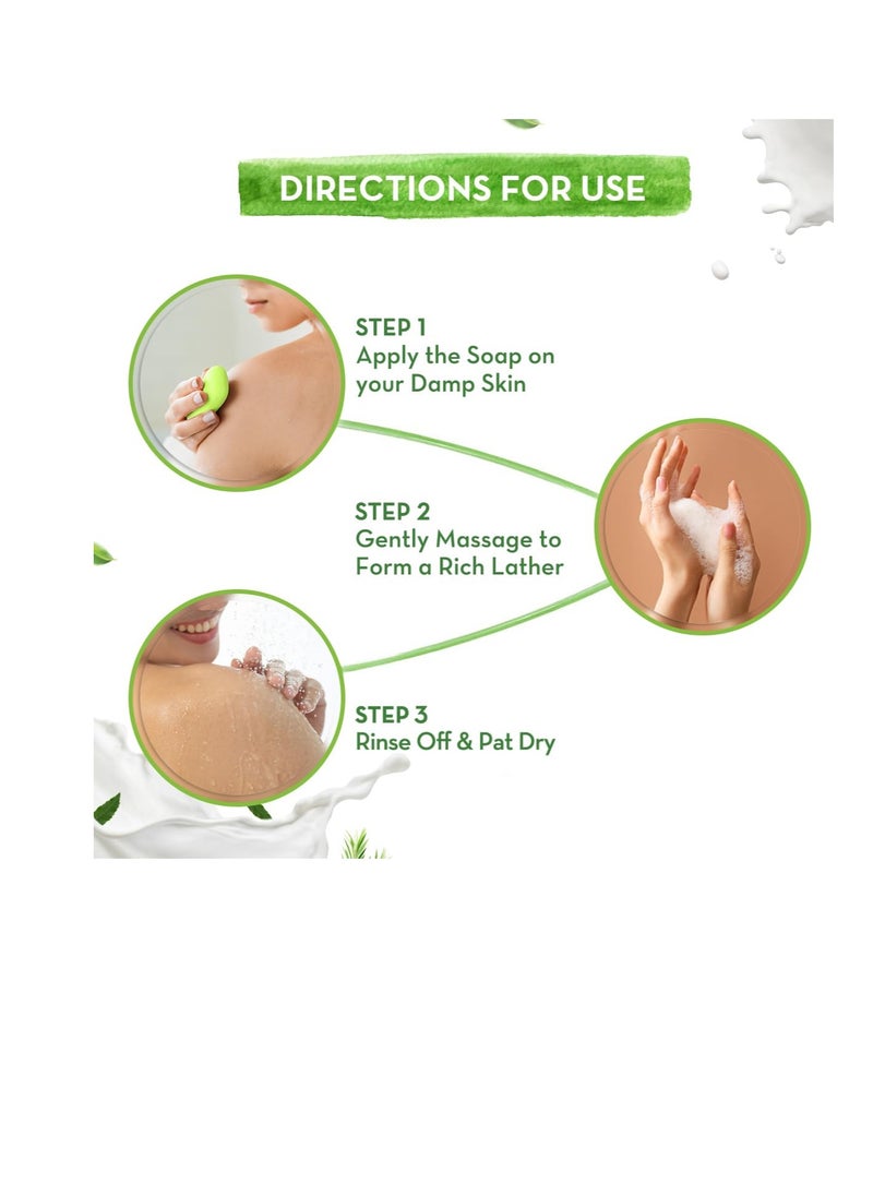 Mamaearth Mamaearth Neem Moisturizing Lotion Soap with Neem and Tea Tree for Skin Purification Value Pack Of 4125 g 4 Units For Skin Protection Soothes Inflammation Deeply Cleanses 76% TFM Grade 1 Soap  - Image 3