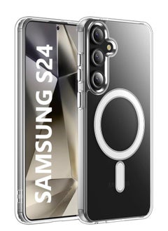 YoYoTech Samsung S24 Magsafe Case 2024 Slim Thin Magnetic [Upgraded Build in N52 Magnets] Cover Anti Yellowing Anti Scratch Hard Back Crystal Clear  - Image 1
