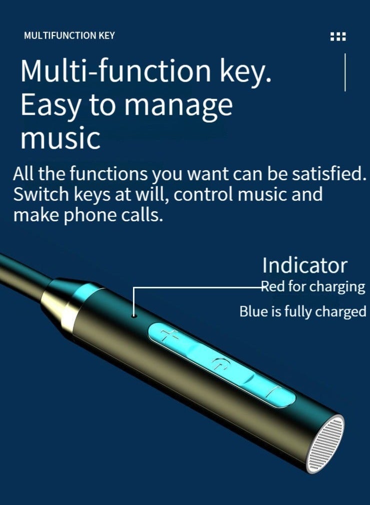 Neck-mounted wireless Bluetooth headphones with long battery life neck-mounted in-ear music headphones - Image 3