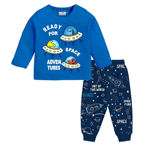 Kuchipoo Baby Boy Regular Fit Cotton Printed T-Shirts and Pyjamas Set (KUC-PSUT-140, 4-5 Years, Multi-Colored) - Image 4
