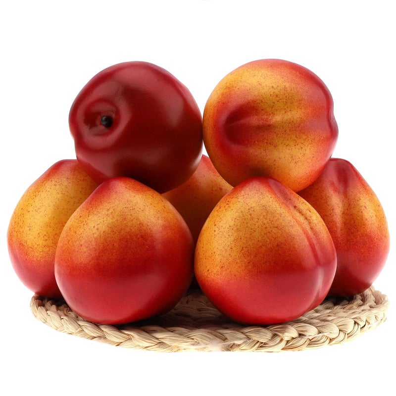 Gresorth 6pcs Artificial Peach Fake Nectarine Fruit Decoration Home Party Kitchen Christmas Food Show Model