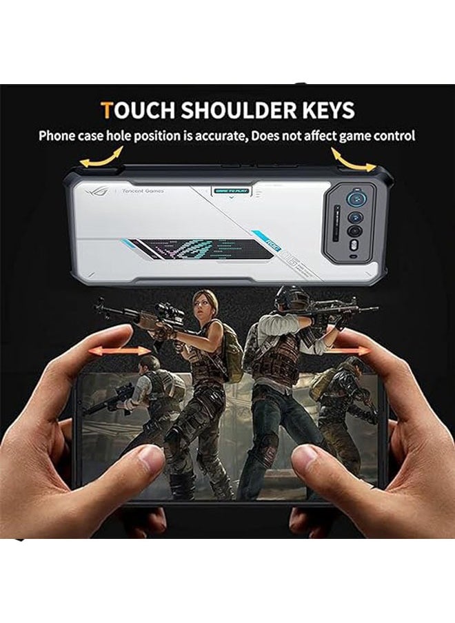 General - The case is compatible with ASUS ROG 6, a slim and flexible transparent TPU + PC phone case, and a unique shock-resistant and scratch-resistant case - Image 1
