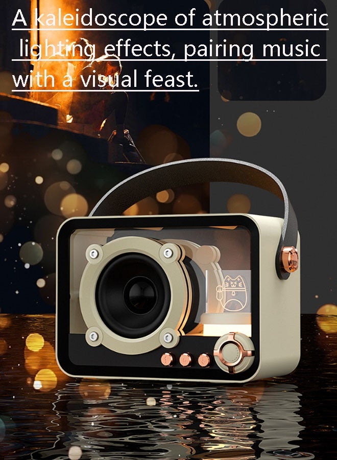 نيوترل مكبر صوت Bluetooth QD05 Creative Sleep يتميز بإضاءة RGB بسيطة وتصميم مدمج وسهل الحمل. استمتع بالموسيقى وتلقى المكالمات واستمع إلى راديو FM. مثالي لحفلات أعياد الميلاد وتناول الطعام خارج المنزل وفترات الاسترخاء للتأمل والمناسبات المماثلة. (أبيض) - Image 4