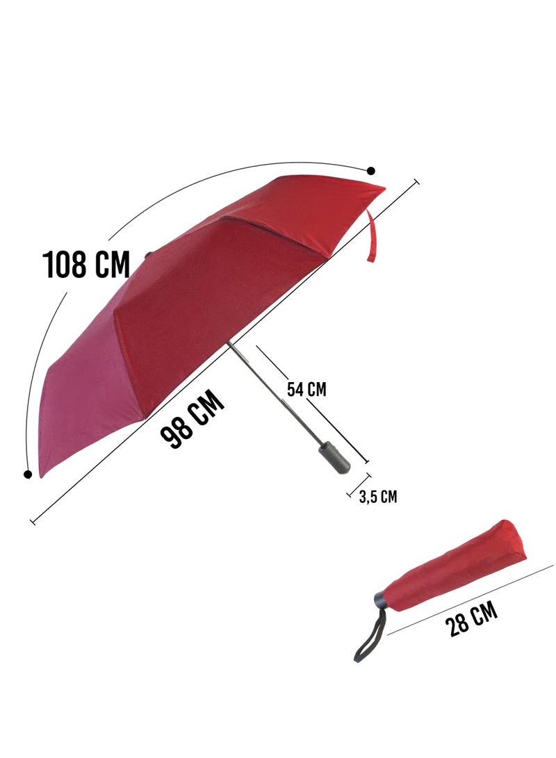 بيج ديزاين مظلة بيج ديزاين مودز أب بورجوندي أوتوماتيكية، مقاومة للرياح، سريعة الجفاف، حجم صغير للحقائب - Image 3