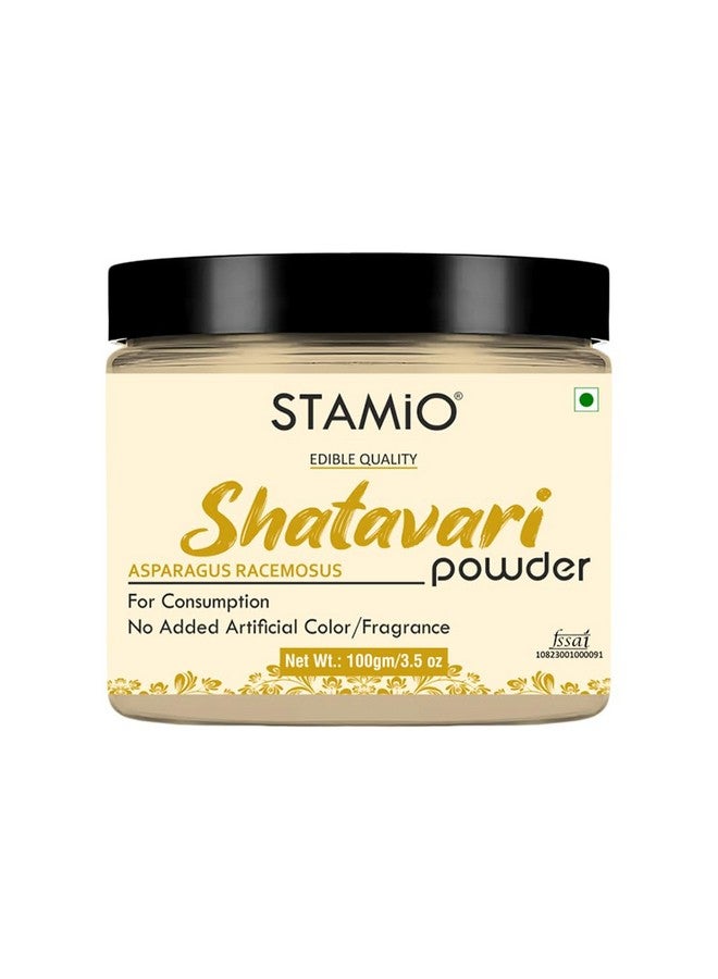 STAMIO Shatavari Root Powder 100 Gm | Asparagus Racemosus | Satavari Kizhangu Podi | Chittamoothi Podi | In Jar 3.53 Oz  - Image 1