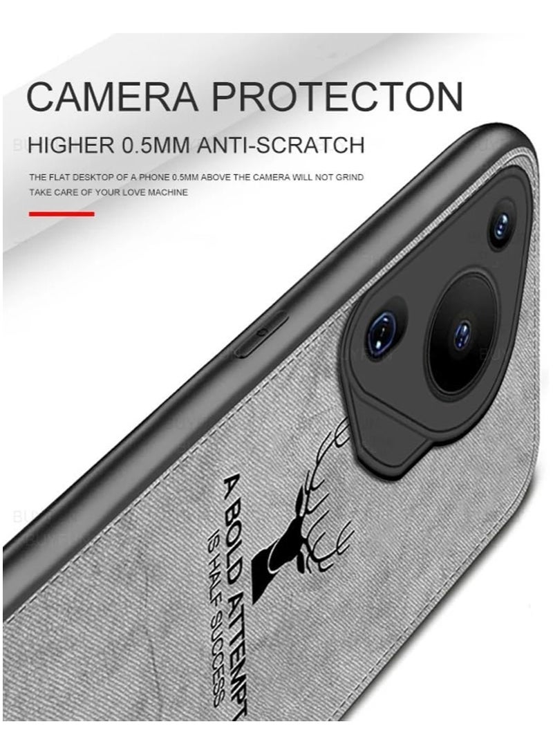 عام حافظة متوافقة مع هواوي بورا 70 الترا ، رقيقة جدا الغزلان نمط حافظة ظهر جلدية سيليكون لينة حافة للصدمات كامل الجسم الغطاء الواقي - Image 3