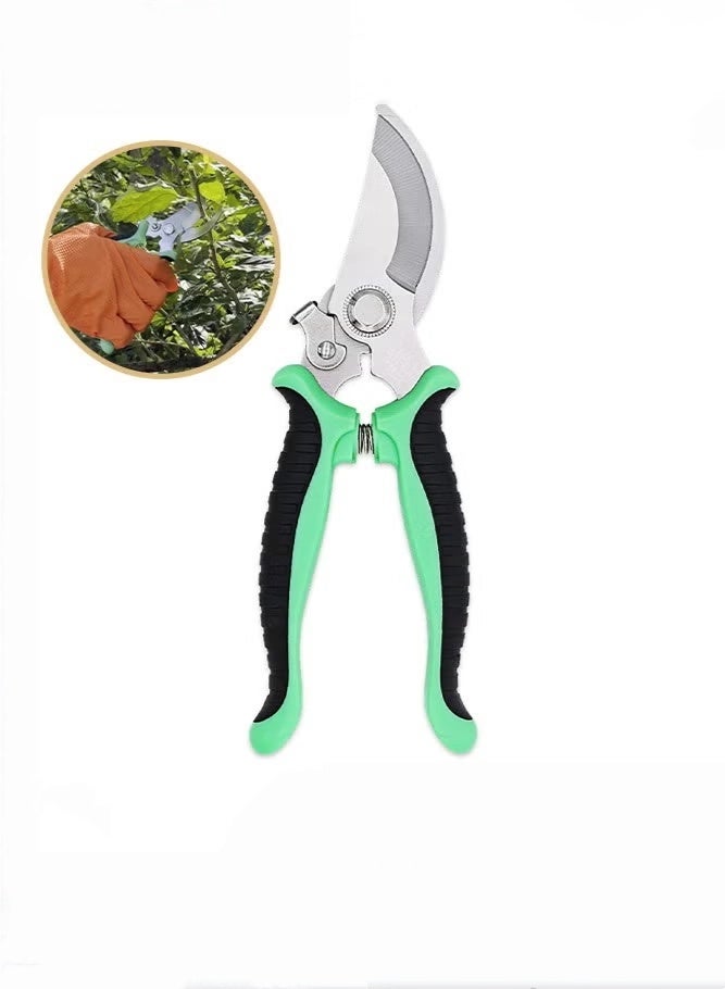 Garden Pruning Shears, Hand Gardening Cutter, Professional Garden Scissors with Stainless Steel Blade,Ultra Sharp Scissors for Trimming, Fruits, Flowers, Plants, Green - Image 1