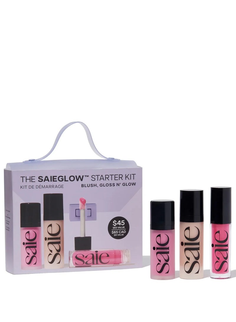 سايي مجموعة ذا جلو احمر خدود وشفاه واضاءة 3 قطع