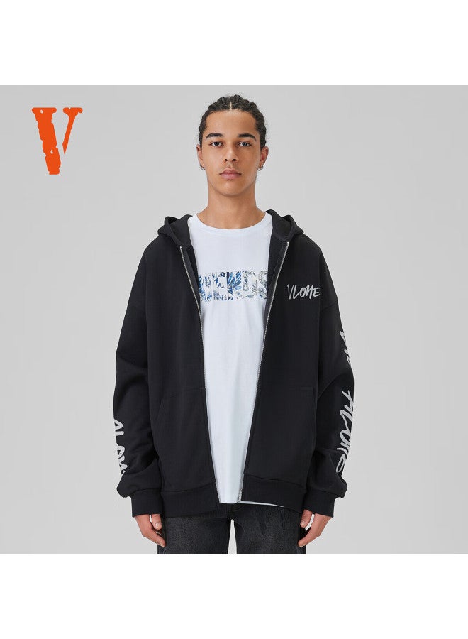 Vlone 3m Letter Graffiti Large Logo Printed Hoodie Vlzh24002 Black L - Image 4