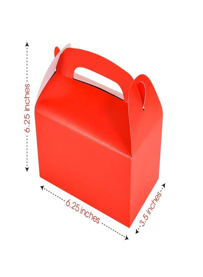 آرت كريتيفيتي علب هدايا حمراء من ArtCreativity للحلوى والبسكويت وهدايا الحفلات - عبوة من 12 علبة بسكويت لعيد الميلاد، علب كرتونية لطيفة بمقابض لحلوى الزفاف وهدايا أعياد الميلاد وحلويات العطلات - Image 3