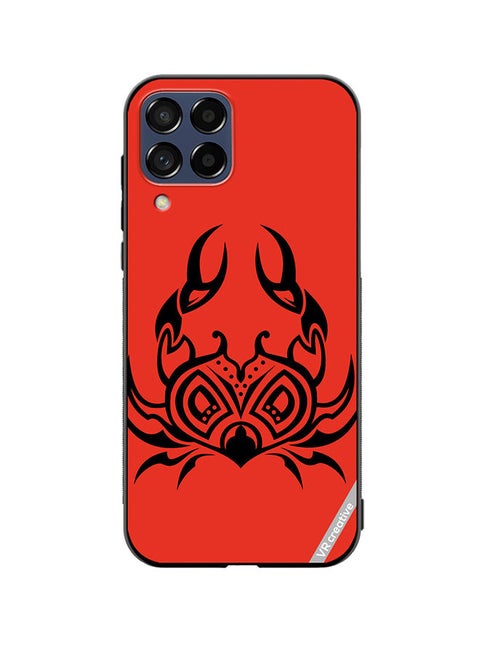 Protective Case Cover For Samsung Galaxy M33 Red And Black Scorpio Design Multicolour