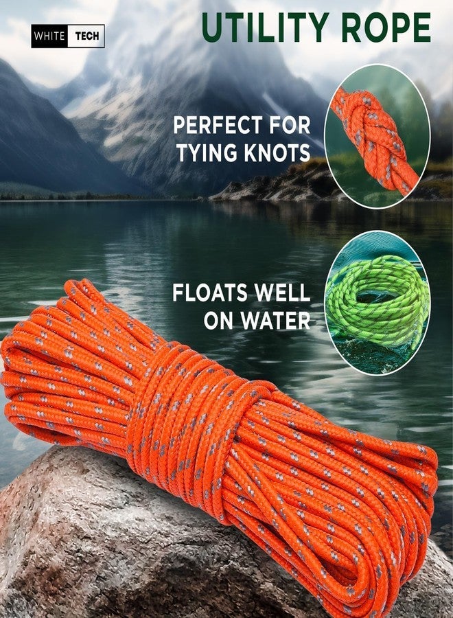 White Tech 6mm Accessory Cord Climbing Rope (10Mtr) for Rock Climbing Accessories Cord Double Braid Nylon Cord, Survival,Firestarter, Fishing Line, Duty Camping All-Purpose Utility Rope - Image 3